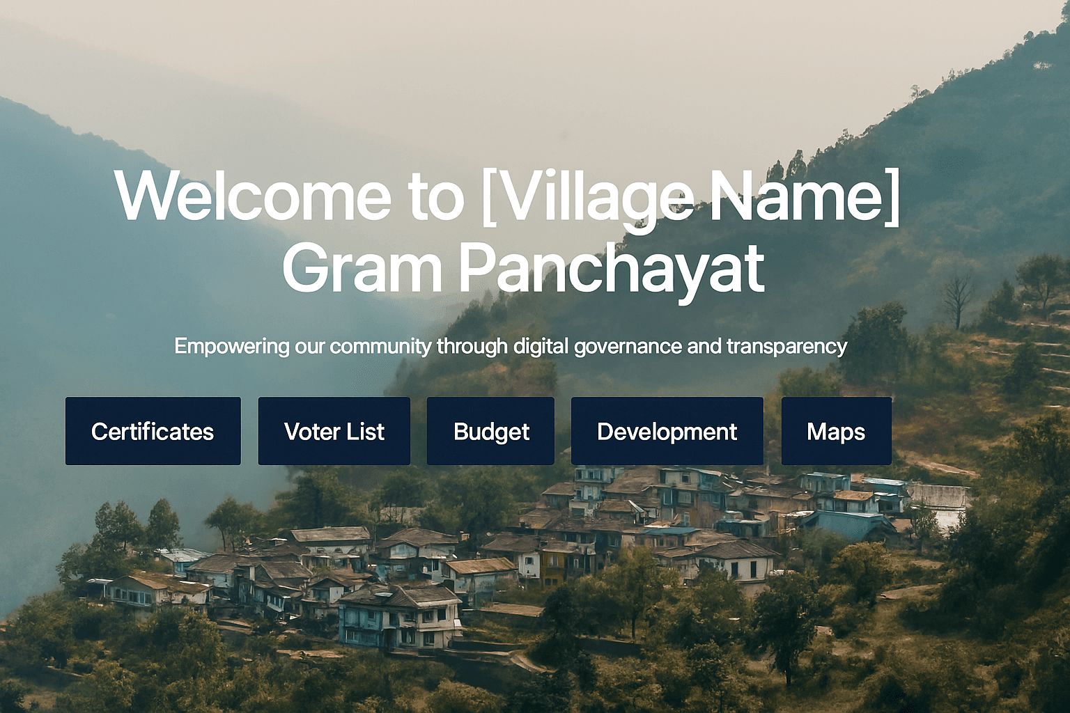 Village services banner