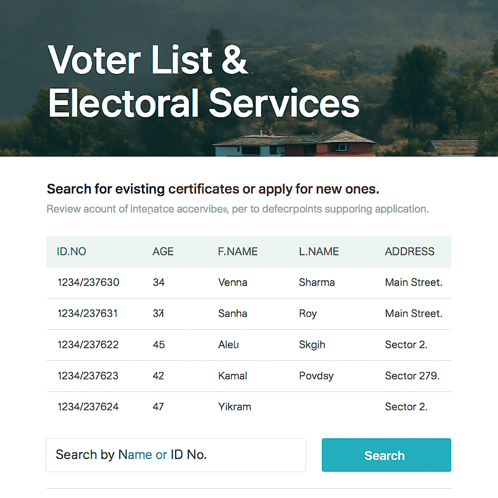 Voter services banner